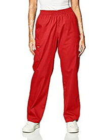 【中古】【輸入品・未使用】Dickies Women's 86106 EDS Signature Scrubs Missy Fit Pull-On Cargo Pant, Red, XX-Small Petite