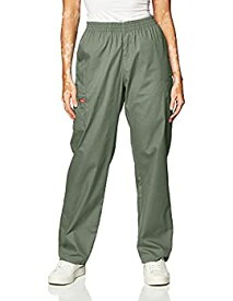 【中古】【輸入品・未使用】Dickies Women's 86106 EDS Signature Scrubs Missy Fit Pull-On Cargo Pant, Olive, Medium Petite