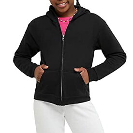 【中古】【輸入品・未使用】Hanes Girls ' ComfortSoft EcoSmartフルジップパーカースウェットシャツ、ok270、ブラック US サイズ: L カラー: ブラック