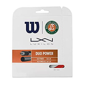 【中古】【輸入品・未使用】Wilson Unisex-Adult Duo Power Roland Garros Racket Strings, Bronze/Natural, 16G