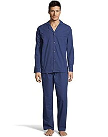 【中古】【輸入品・未使用】Hanes Men's Woven Plain-Weave Pajama Set Navy Heather