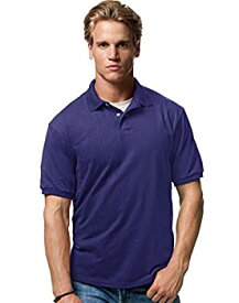 【中古】【輸入品・未使用】Hanes 054X Cotton-Blend Jersey Mens Polo Size Extra Large, Purple