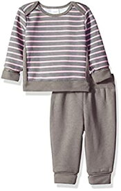 【中古】【輸入品・未使用】(ヘインズ) Hanes Ultimate Baby Flexy 調節可能 フィット ジョガー スウェットシャツセット US サイズ: 6-12 Months カラー: ピンク