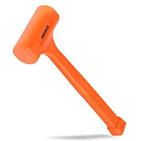 【中古】【輸入品・未使用】Neiko 02848A 3 lb Dead Blow Hammer, Neon Orange by Neiko