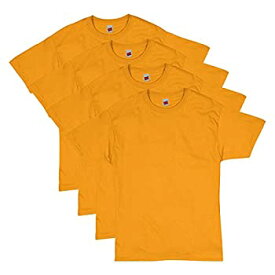 【中古】【輸入品・未使用】Hanes(ヘインズ) エッセンシャル半袖Tシャツ メンズ バリューパック 4枚セット US サイズ: Small カラー: ゴールド