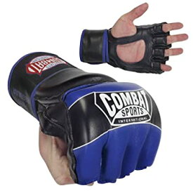 【中古】【輸入品・未使用】(Regular, Blue) - Combat Sports Pro Style MMA Muay Thai Grappling Training Sparring Half Mitts Gloves