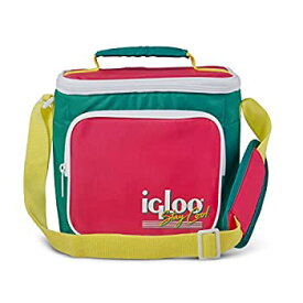 【中古】【輸入品・未使用】Igloo 90s レトロコレクション スクエアランチボックス クーラー フロントポケットと調節可能なストラップ付き ネオン