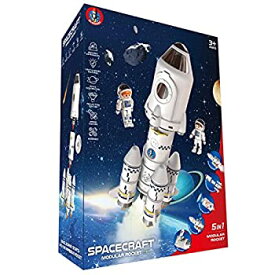 【中古】【輸入品・未使用】BLOONSY ロケット船のおもちゃ 子供用 宇宙飛行士のフィギュア付きスペースシャトルおもちゃモデル 宇宙飛行士のフィギュア付き 宇宙のおもちゃ