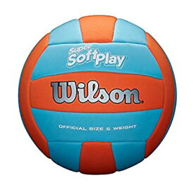 【中古】【輸入品・未使用】Wilson Super Soft Play Volleyball - Orange/Blue