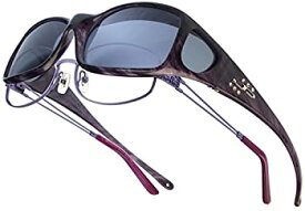 【中古】【輸入品・未使用】Fitovers Eyewear Aria Sunglasses with Swarovski Crystals (Purple Heart, Polarvue Gray)