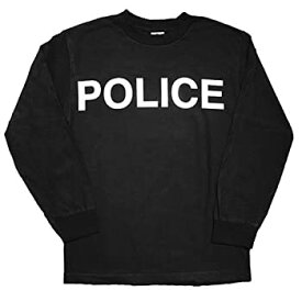 【中古】【輸入品・未使用】Fox Outdoor Products警察ホワイトインプリント長袖インプリントTシャツ L ブラック