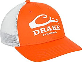 【中古】【輸入品・未使用】Drake Waterfowl DPF ストレッチフィットキャップ, オレンジ/ホワイト, XX-Large