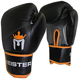 【中古】【輸入品・未使用】(16 Ounce Black/Orange) - Meister Pro Boxing Gloves w/ Wrist Support (Pair)