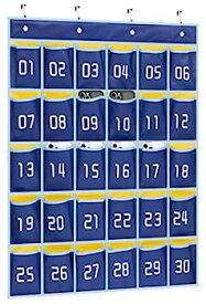 【中古】【輸入品・未使用】番号付き教室ポケットチャート携帯電話用の 30 Pockets