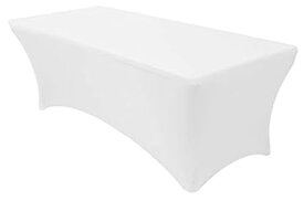 【中古】【輸入品・未使用】Banquet Tables Pro ホワイト 6フィート 長方形 フィット ストレッチ スパンデックス テーブルクロス