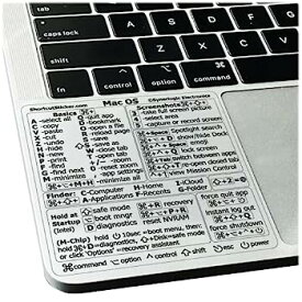 【中古】【輸入品・未使用】SYNERLOGIC Mac OS (Ventura/Monterey/Big Sur/Catalina/Mojave) Keyboard Shortcuts, M1/M2/Intel No-residue Clear Vinyl Sticker, Compatible