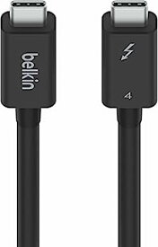 【中古】【輸入品・未使用】Belkin USB-Cケーブル Thunderbolt 4/USB4 100W 40Gbps高速データ転送 8K対応 M1 MacBook/iPad Pro/iMac/EVO Windows対応 インテル認証 USB-IF認