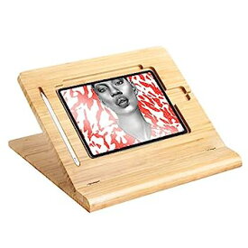 【中古】【輸入品・未使用】ELETIUO タブレットデスクトップスタンド 高さ調節可能 折りたたみ式 竹製描画iPadホルダー マルチアングルポータブルスタンドオーガナイザー 12