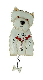 【中古】【輸入品・未使用】Allen Designs Westin The White Westie Dog Pendulum 壁掛け時計