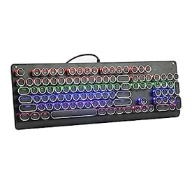 【中古】【輸入品・未使用】E-YOOSO K600 メカニカルゲームキーボード 104キー レインボーLEDバックライトキーボード (ブラウンスイッチ)