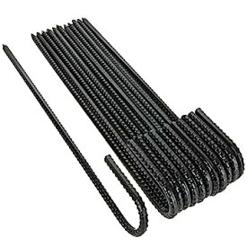 【中古】【輸入品・未使用】ACXFOND 16インチ 鉄筋用杭 12個 高耐久 鉄筋用杭 Jフック 5/16 地面用杭 テント用杭 防錆コーティング 地面アンカー チゼルポイントエンド キャ