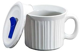 【中古】【輸入品・未使用】Corningware 20-Ounce Oven Safe Meal Mug with Vented Lid, French White by CorningWare