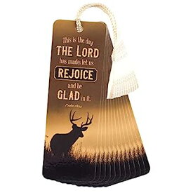 【中古】【輸入品・未使用】Day The Lord Has Made Deer Silhoutte 2 x 6インチ 紙製記念品 ブックマーク タッセル付き 12個パック