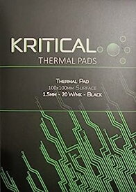 【中古】【輸入品・未使用】Kritical サーマルブラックパッド - 極度の伝導率 (20W/mK) - GPU、CPU、温度電子機器(1.5mm) 専用に設計