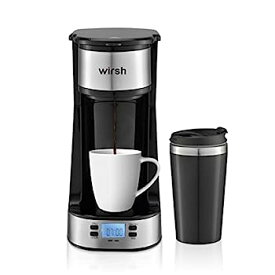 【中古】【輸入品・未使用】Casara Single Cup Coffee Maker- with 14 oz. Double-wall Stainless Steel Travel Mug and Reusable Filter- Personal Coffee Maker with prog
