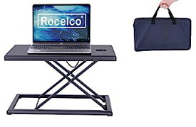 【中古】【輸入品・未使用】Rocelco 19インチ ポータブルノートパソコンライザー 高さ調節可能 トラベルスタンディングデスクコンバーター プレミアム コンパクト Sit Stand