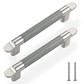 【中古】【輸入品・未使用】TRUSTMI キャビネットプル 5個パック 3-3/4インチ 穴 センタードローワー プル バスルーム ハードウェア キッチン 食器棚ハンドル つや消しニッ