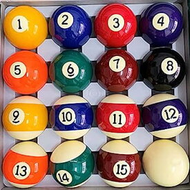 【中古】【輸入品・未使用】BILIYARD プールボールセット 2-1/4インチ ビリヤードテーブルボール 規定サイズ 樹脂ボール16個コンプリートセット