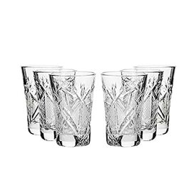 【中古】【輸入品・未使用】SET of 6 Russian CUT Crystal Shot Glasses 35ml Hand Made by Neman