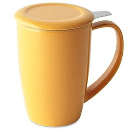 【中古】【輸入品・未使用】FORLIFE Curve Tall Tea Mug with Infuser and Lid 15 ounces, Mandarin by FORLIFE