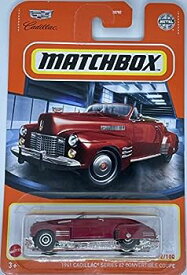 【中古】【輸入品・未使用】Matchbox 2022-1941 キャデラックシリーズ 62コンバーチブルクーペ [レッド] 62/100