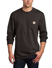 【中古】【輸入品・未使用】Carhartt メンズ 作業服 ミッドウェイトジャージ ポケット 長袖Tシャツ K126 US サイズ: Small カラー: ブラック