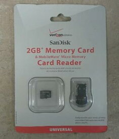 【中古】【輸入品・未使用】Sandisk 2GBmicroSDメモリーカードとカードリーダー