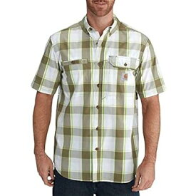 【中古】【輸入品・未使用】Carhartt メンズ フォースリッジフィールド 格子縞の半袖シャツ US サイズ: Large カラー: グリーン