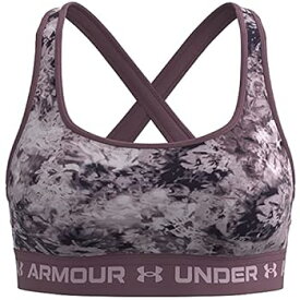 【中古】【輸入品・未使用】Under Armour Women's Crossback Mid Printed Bra , Ash Plum (554)/Mauve Pink , X-Small