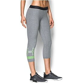 【中古】【輸入品・未使用】Under Armour Women's Favorite Capri Graphic True Gray Heather/Quirky Lime/White Pants, X-Small