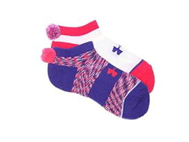 【中古】【輸入品・未使用】Under Armour Girl`s No Show Socks With Pom 2 Pack (Violet(1310247-975)/White, Youth Large)