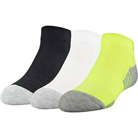 【中古】【輸入品・未使用】Under Armour Boy`s 3-Pack HeatGear Low-Cut Socks (Yellow(U3261P3-964)/Grey, Youth Small (Youth Shoe Size 13.5K-4Y))