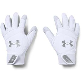 【中古】【輸入品・未使用】Under Armour Men's Yard 20 Baseball Gloves , White (100)/Steel , Small