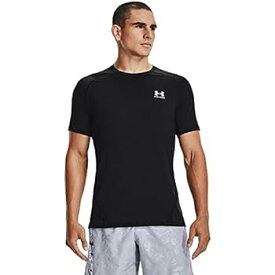 【中古】【輸入品・未使用】[アンダーアーマー] トレーニングベースレイヤー UAヒートギアアーマー フィッティド ショートスリーブシャツ メンズ Black White XL