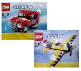 【中古】【輸入品・未使用】LEGO Creator Red Jeep 7803 & Yellow Airplane 7808