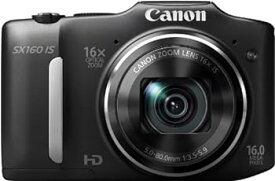 【中古】【良い】Canon デジタルカメラ PowerShot SX160IS 約1600万画素 光学16倍ズーム 単3形電池 ブラック PSSX160IS
