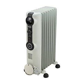 【中古】【非常に良い】DeLonghi (デロンギ) オイルヒーター HJ0812 電気ヒーター ゼロ風暖房 静音 乾燥しにくい 表面温度約80℃ 24時間タイマー 安全プラグ [8-10畳] [ホワイト×ミディアムグレ