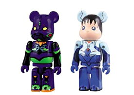 【中古】【非常に良い】BE@RBRICK ベアブリック ヱヴァンゲリヲン新劇場版:序 A ABS&PVC 塗装済みアクションフィギュア (2体セット)