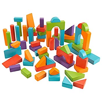 (未使用･未開封品)KidKraft 木製ブロックセット 60ピース 明るい色