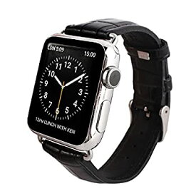 【中古】【非常に良い】GAZE Apple Watch 42mm用バンド Black Croco 本革 アップルウォッチ ベルト series1 series2 series3対応【日本正規代理店品】